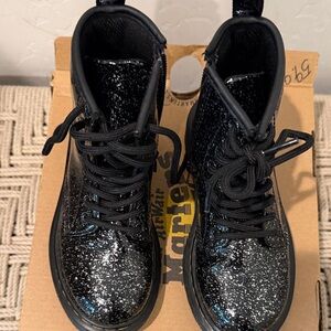 Dr. Martens Kids Sparkly Black Boots